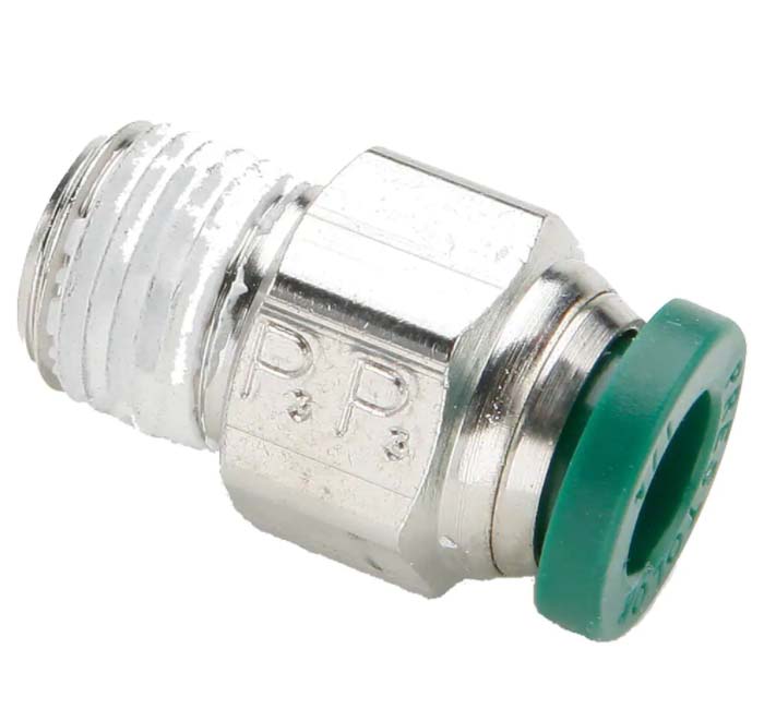 <ul><li>Ready-to-use compact one-piece fitting for use with most thermoplastic and soft metal tubing. This fitting is specially designed for low pressure circuits where fast assembly, disassembly and reassembly is important. No special tools are needed for assembly; just insert the tubing until it bottoms. Prestolok is designed to be used with no tube support. Radial claws on the stainless steel grab ring grip the tubing securely to provide retention. Swivels are featured on all male pipe threaded shapes for in stal la tion in tight places and for precise positioning. Prestolok should not be used for live swivel applications. The outside diameter of the tubing to be used with the fitting is marked on the release buttton. The removable release button can be color coded for ease of identification. Standard release buttton is green.</li></ul>|